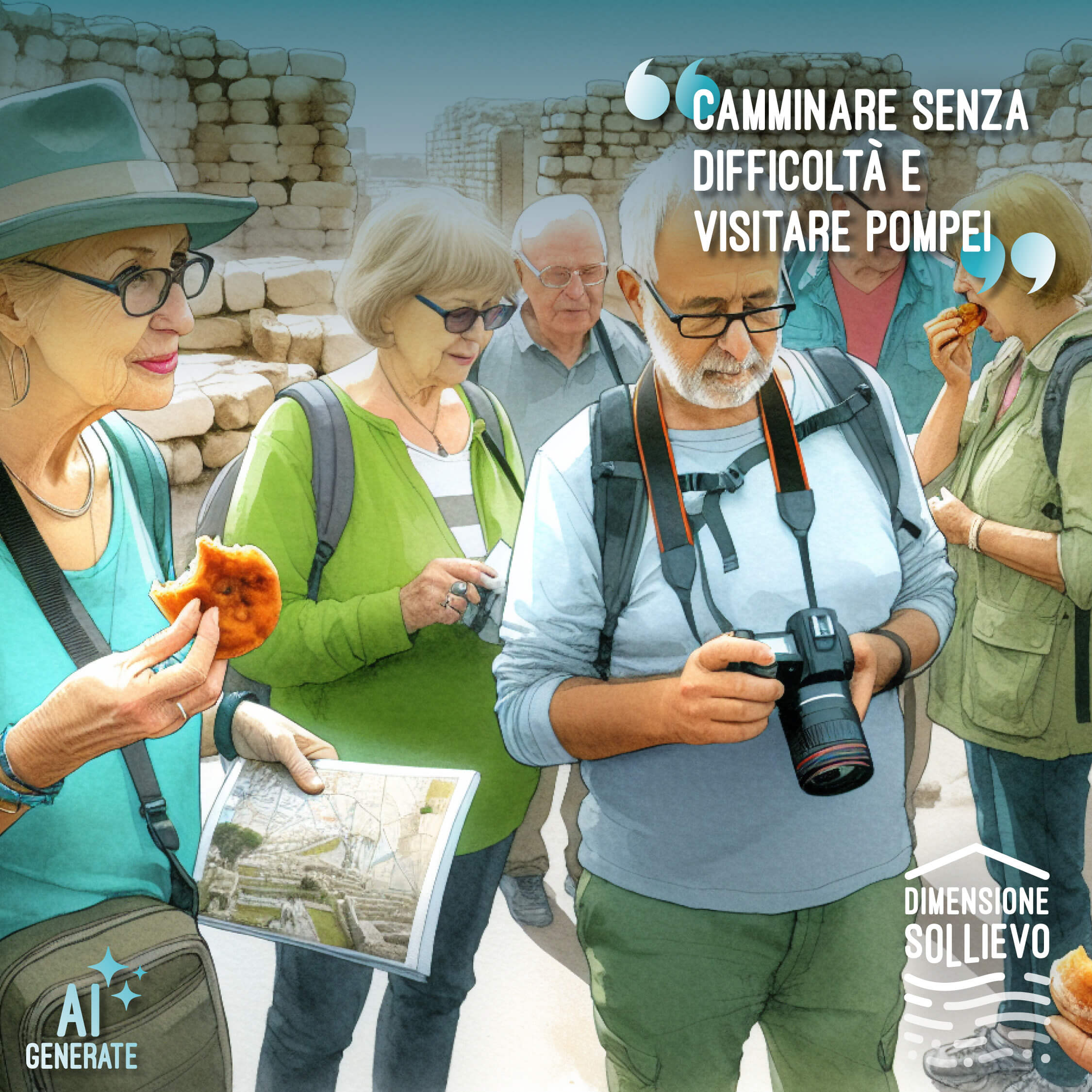 Camminare senza difficoltá e visitare Pompei