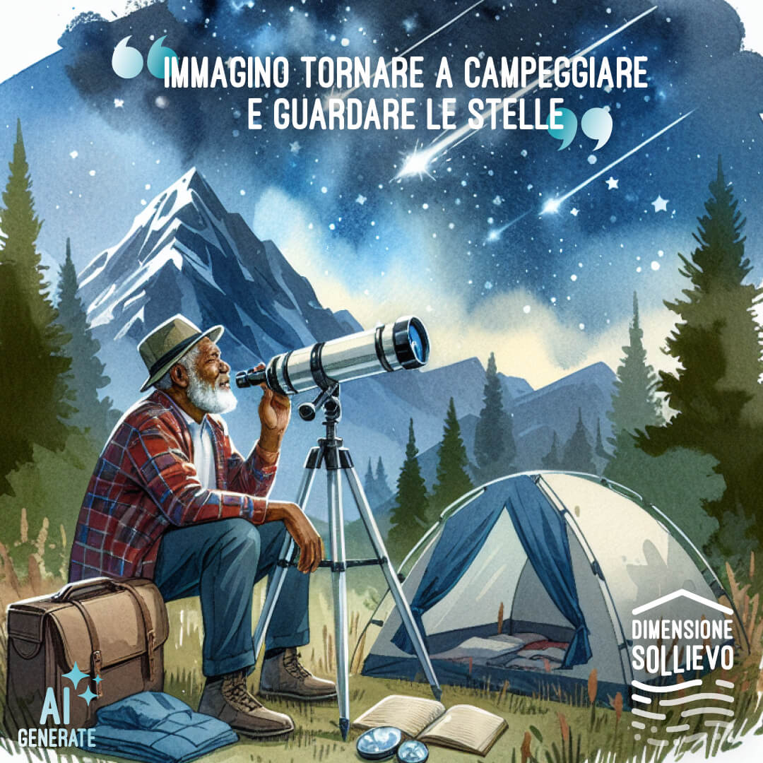 Immagino tornare a campeggiare e guardare le stelle